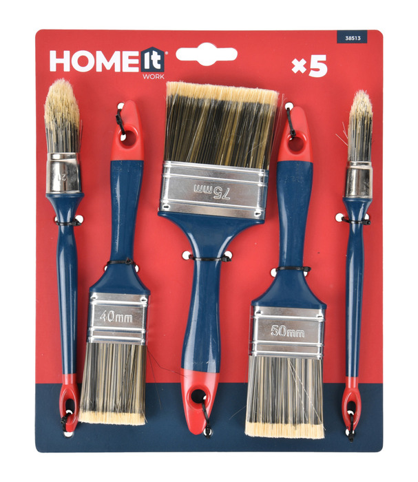 Penselset Platt- & rundpensel 5 delar Home>it